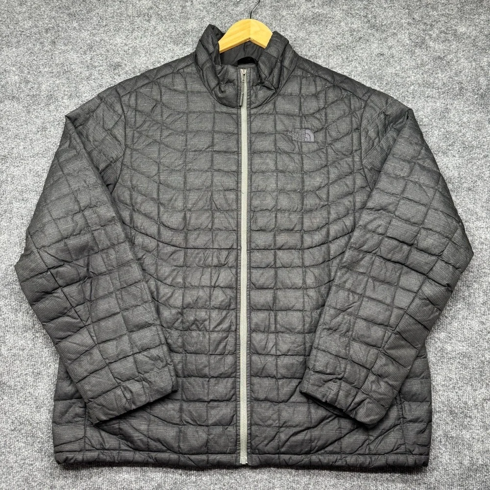 The North Face Jacket Mens XXL TNF Thermoball Eco Grey Quilted Puffer